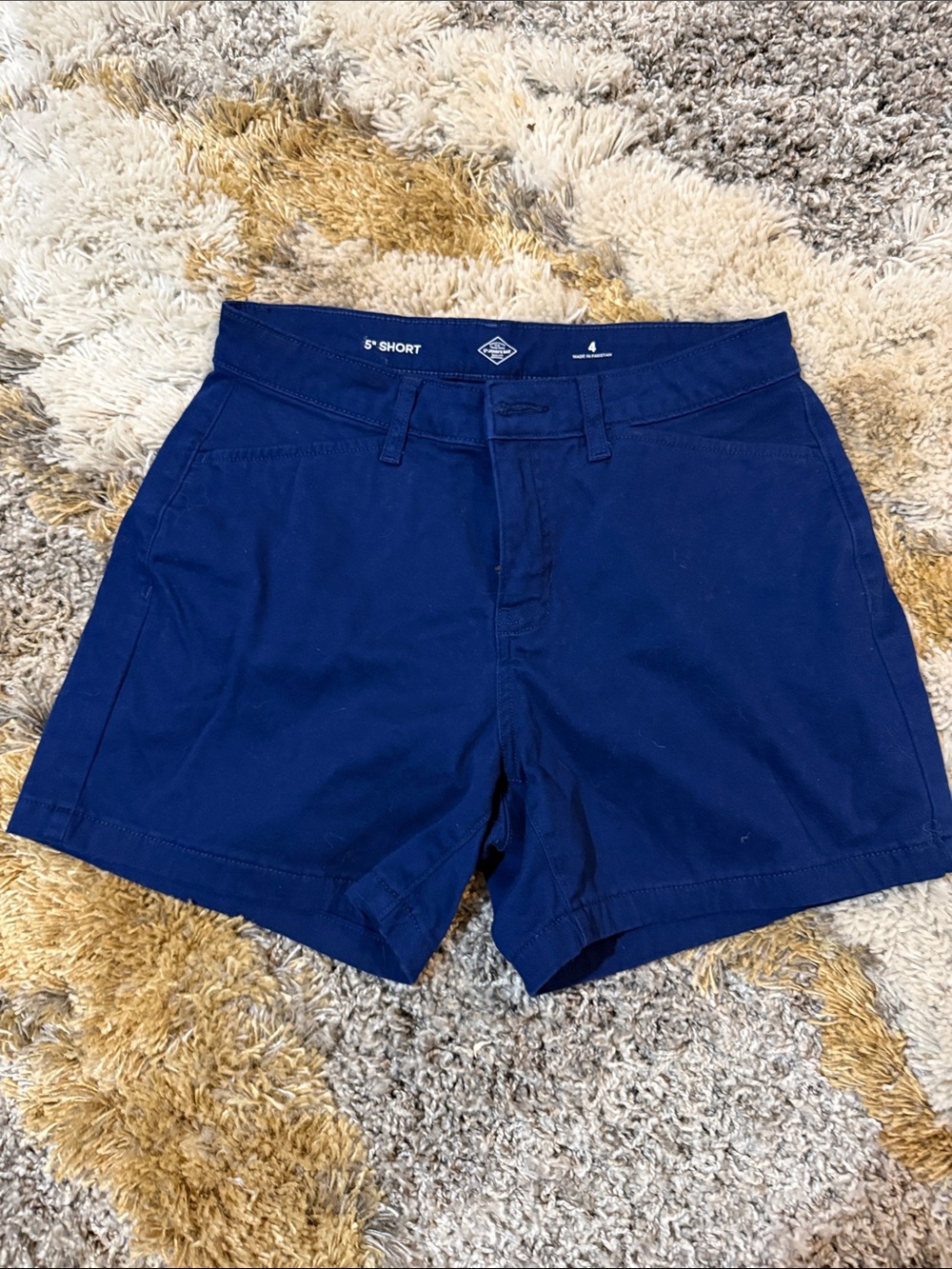 St. John's Bay Navy Mid-Rise Chino 5" inseam Shorts